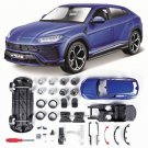 1:24 URUS blue challenger SRT assembled DIY die casting model tools car collection toy