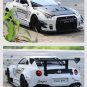 1:24 Skyline Ares Nissan R35 white Sports Car Model Racing Simulation Sound Light Toys