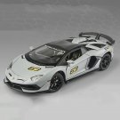 1:24 Alloy AVENTEDOR SVJ 63 grey Sport Car Model Vehicles Simulation Sound Light Toys
