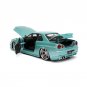 1:24 Brian 2002 Nissan Skyline GT R R34 green Super Cars Toys JDM Street Drift Metal Case