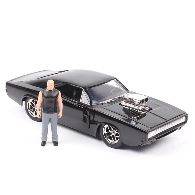 1:24 The DODGE Charger RT 1970 black A Scale Big Jada Dom Racer Street ...