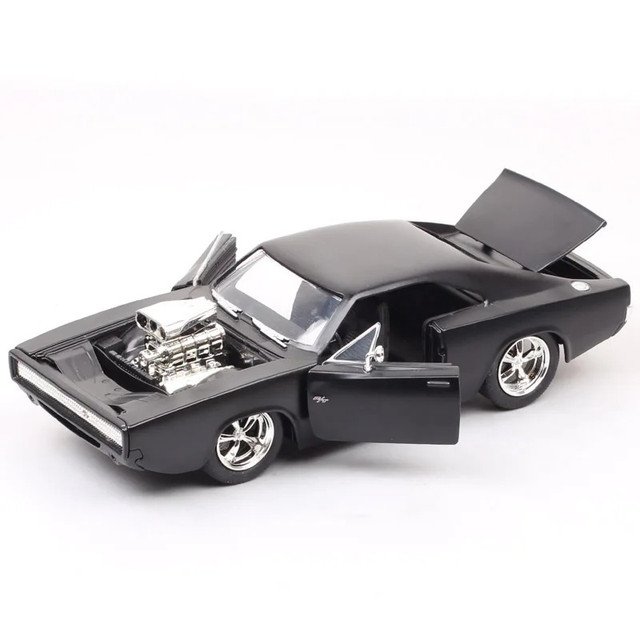 1:24 The DODGE Charger RT 1970 black B Scale Big Jada Dom Racer Street ...