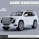 1:24 Toyota LAND CRUISER LC300 SUV White Alloy Car Model Metal Vehicle Simulation Toy