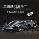 1:24 Lamborghini TERZO blue Alloy Car Model Simulation Decoration Collection Toy