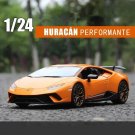 1:24 Lamborghini hurricane orange Alloy Car Model Simulation Decoration Collection Toy