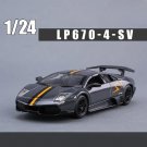 1:24 Lamborghini LP6704 grey Alloy Car Model Simulation Decoration Collection Toy