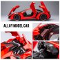1:24 Lykan Hypersport Red Car Alloy Model Diecasts Vehicles Metal Collection Toy