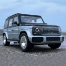 1:24 Alloy Benz EQG G Class Grey Car Model With Pull Back Sound Light Diecast Toy