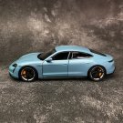 1:24 Porsche Taycan Turbo S baby blue Alloy Car Model Die Casting Simulation Collection Toy