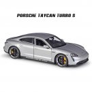 1:24 Porsche Taycan Turbo S grey Alloy Car Model Die Casting Simulation Collection Toy