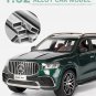 1:24 Maybach GLS GLS63 green Luxy Car Model Diecast Toy Sound And Light High Simulation