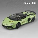 1:24 Aventador SVJ63 Supercar green Alloy Car Toy Diecasts Model Sound and light Pull back