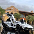 1:32 Aventador SC18 Alston white Car Model Alloy Racing Metal Simulation Sound Light Toy