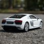 1:24 2016 Audi R8 V10 white Alloy Sports Car Model Vehicles Diecast Toy High Simulation