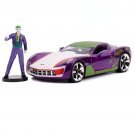 Car Toy 1:24 purple 2009 Chevrolet Corvette Stingray Custom With Action Figure Model Chevy