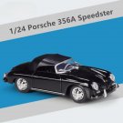 1:24 Porsche 356A Speedster 1600 Super black Car Alloy Sports Model Racing Simulation Toy