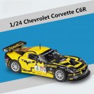 1:24 Corvette C6R yellow Car Model Diecast Metal Collection Toy Racing Simulation