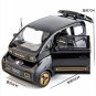 1:24 BAOJUN KIWI EV black Car Alloy Diecasts Vehicles Model Sound And Light Pull Back Toy