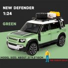 1:24 Diecast Alloy Model New Car Defender Green Miniature Off Road Metal Vehicle Guard toy