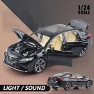 1:24 Scale Camry Black Car Alloy Model Light Sound Effect Diecast CollectionToy