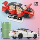 1:24 Scale Camry red Car Alloy Model Light Sound Effect Diecast CollectionToy