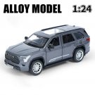 1:24 Sequoia SUV grey Car Spray Function Alloy Diecasts Toy Model Sound and light Toy