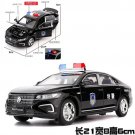1:24 Volkswagen Passat police car Black High Simulation Model Sound Light Pull Back Toy
