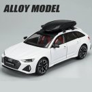 1/24 Audi RS6 Avant Station Wagon White Car Racing Model Diecast Sound and Light Toy