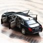 1:24 Maybach S600 Lengthen Zinc Black Car Model Diecast High Simulation Sound And Light Toy