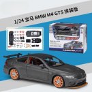 1:24 BMW M4 GTS Grey Alloy car Assembled version model toy collection