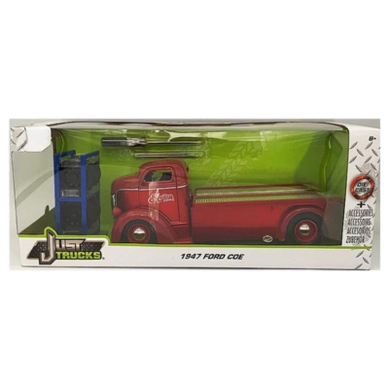 1:24 1947 Ford COE red High Simulation Car Diecast Metal Alloy Model Collection