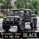1:24Mercedes Benz G63 6X6 black Car Model Alloy Simulation Collection Gift Toy Die Casting