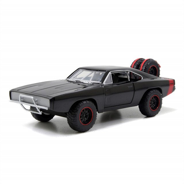 1:24 Doms 1970 Dodge Charger RT black Diecast Metal toys for boys