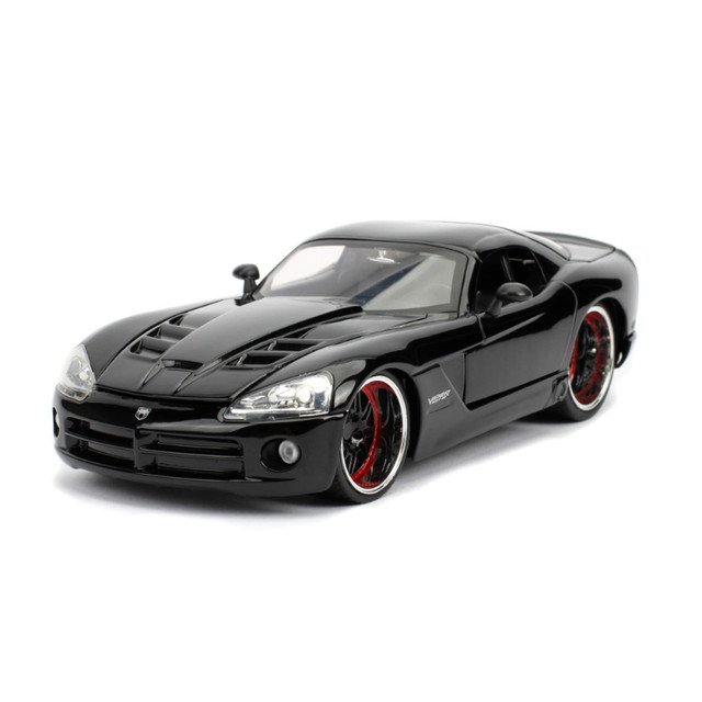 Scale 1:24 Dodge Viper SRT 10 black Car Alloy Diecasts Vehicles Model Miniature Toy