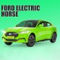 1:24 Ford Mustang Mach E SUV New Energy green Car Model Alloy Toy Vehicles Sound and light
