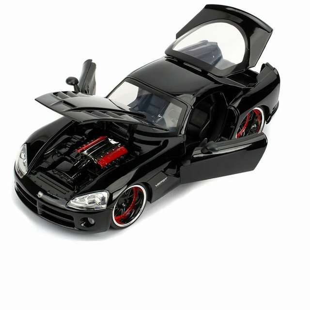 1:24 Dodge Viper SRT10 Viper Supercar black Alloy Car Model Vehicle High Simitation Toy