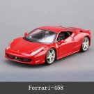 1:24 Ferrari 458 2 red car model crafts decoration collection simulation alloy toy