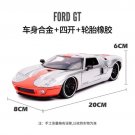 1:24 Ford GT Sports white orange Car Diecast Alloy Model Simulation Boys Toy