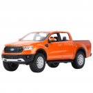 1:27 2019 Ford Ranger Static orange Car Die Cast Vehicles Collectible Model Toys