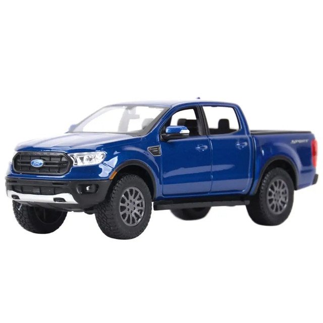 1:27 2019 Ford Ranger Static blue Car Die Cast Vehicles Collectible Model Toys