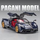 1:24 Pagani Huayra Dinastia Supercar blue Alloy Car Metal Collection Sound and light Toys