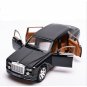1:24 Diecast Alloy Car Model Rolls Royce Phantom black Car Toy Wheels Simulation Sound Light