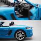 1:24 Hot style Porsche 718 Boxster blue car Sports series simulation alloy model toy