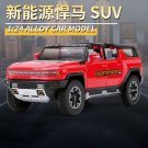 1:24 Hummer EV SUV red Car OffRoad Alloy Toy Metal Collection Model Sound And Light