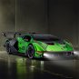 1:24 Lambos Essenza SCV12 green Car Alloy Sports Model Sound Super Lifting Tail Hot Wheel