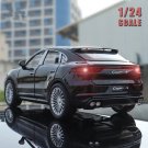 1:24 Porsche Cayenne S Turbo SUV black Car Alloy Model Metal Toy Simulation Sound Light