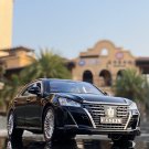 1:24 Toyota Crown black Car Alloy Model Diecasts Metal Toy High Simulation Sound And Light