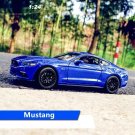 1:24 Mustang2 Challenger blue car alloy model simulation Diecasting collection toy