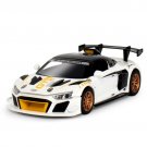 1:24 Audi R8 LMS GT2 race track version White Car Metal Model sports Pull Back Sound Light