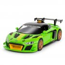 1:24 Audi R8 LMS GT2 race track version Green Car Metal Model sports Pull Back Sound Light